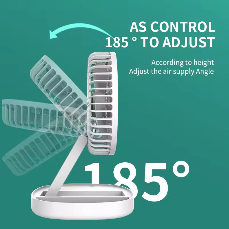 Foldable Desktop Mini Fan with Light.