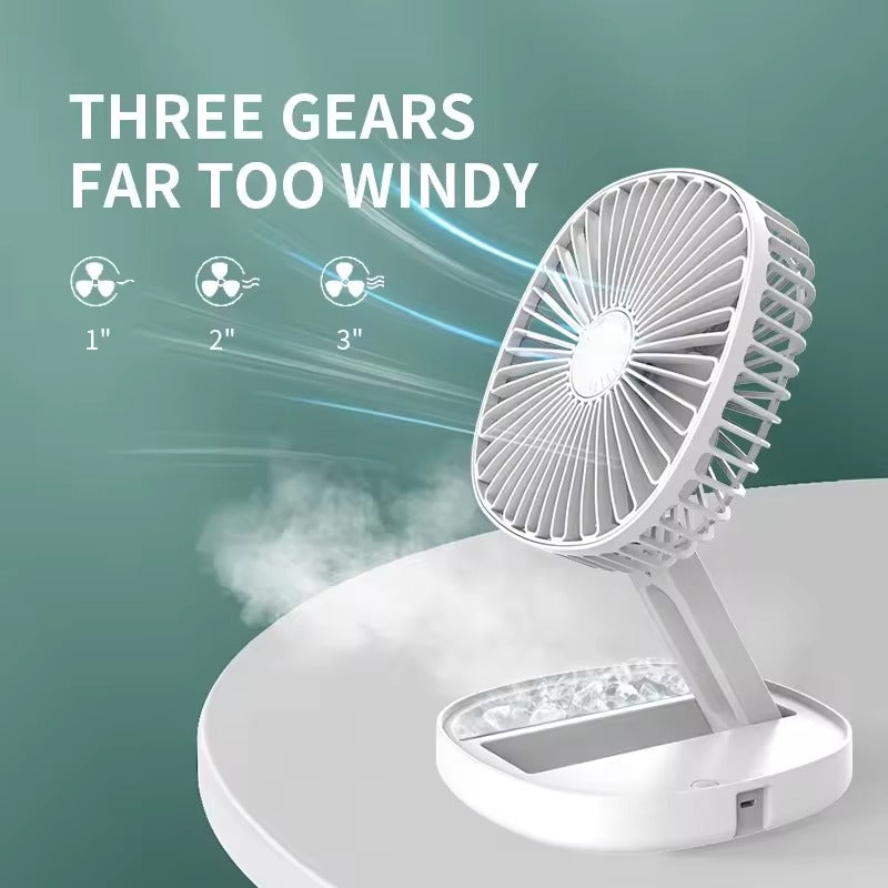 Foldable Desktop Mini Fan with Light.
