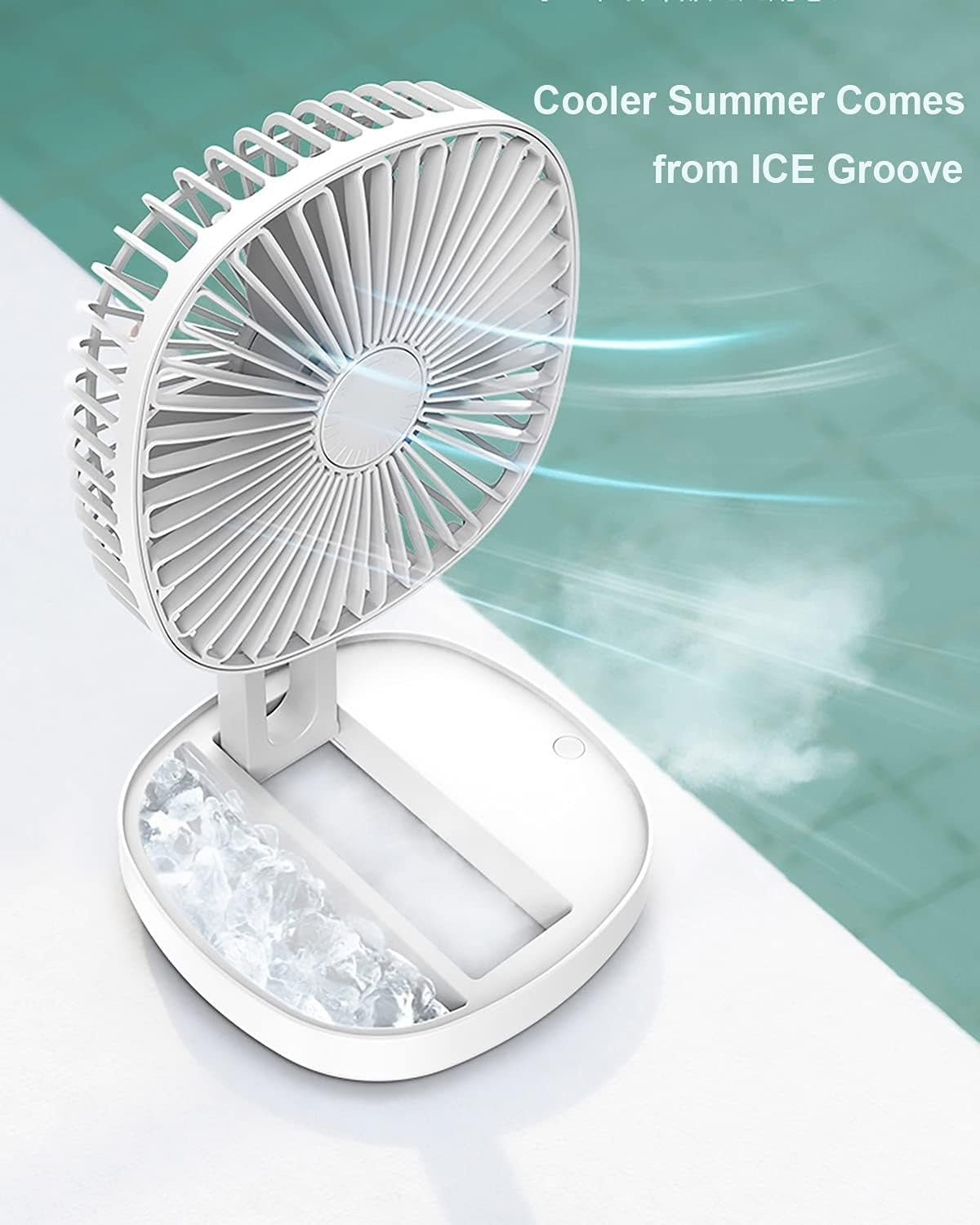 Foldable Desktop Mini Fan with Light.