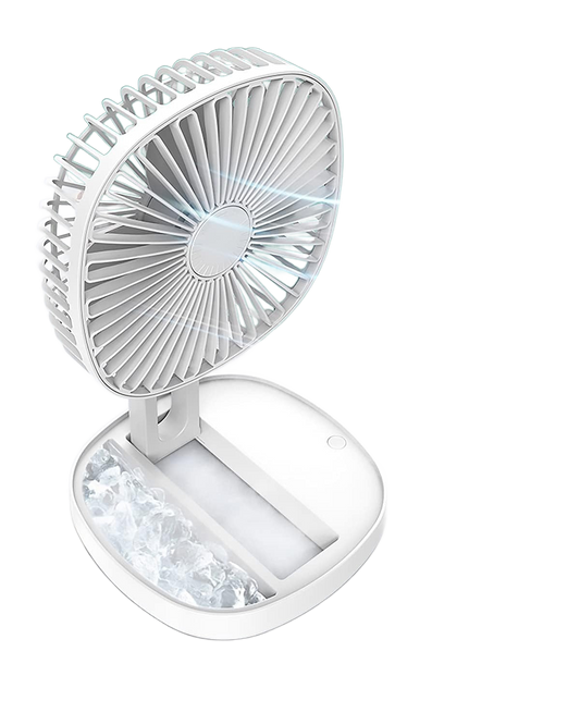 Foldable Desktop Mini Fan with Light.
