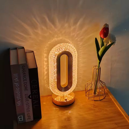 Crystal Touch Dimming Night Lamp Rechargeable