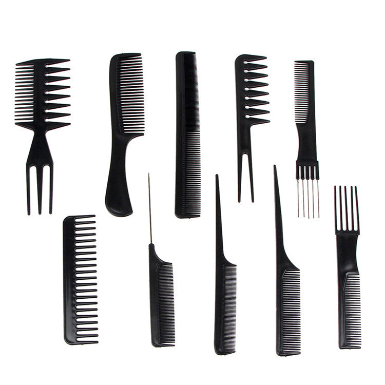 10 in 1 Hair Brushes and Combs Professional Plastic Hair Comb Set