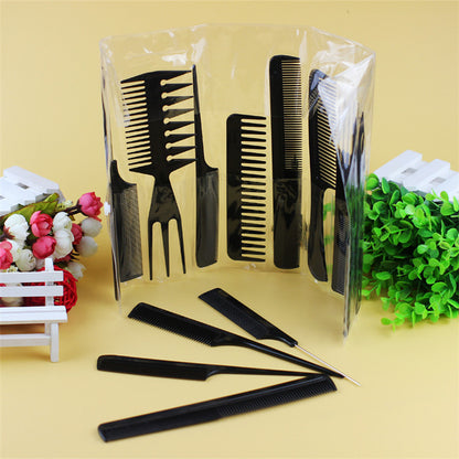 10 in 1 Hair Brushes and Combs Professional Plastic Hair Comb Set